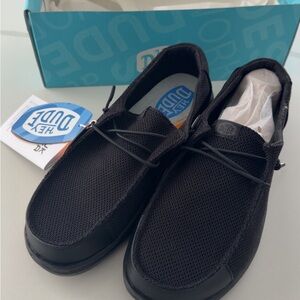 Hey Dude Women's Wendy Work CE Slip Resistant Black Sneakers